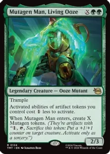 《生けるスライム、ミュータンジェンマン/Mutagen Man, Living Ooze》[TMT] 緑R