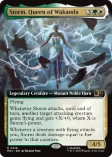 ■拡張アート■《ワカンダの女王、ストーム/Storm, Queen of Wakanda》[MSC] 金R