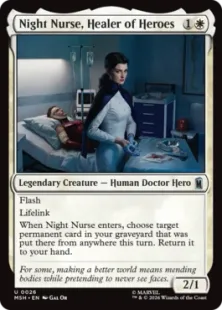 《ヒーロー達の癒し手、ナイト・ナース/Night Nurse, Healer of Heroes》[MSH] 白U