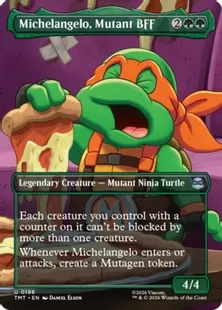 ■ボーダーレス■《ミュータントの親友、ミケランジェロ/Michelangelo, Mutant BFF》[TMT-BF] 緑U