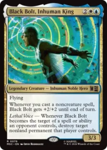《インヒューマンズの王、ブラックボルト/Black Bolt, Inhuman King》[MSC] 金R