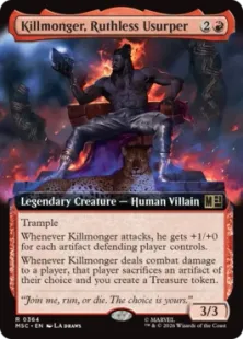 ■拡張アート■《無慈悲なる簒奪者、キルモンガー/Killmonger, Ruthless Usurper》[MSC] 赤R