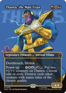 ■ボーダーレス■《マッドタイタン、サノス/Thanos, the Mad Titan》[MSH-BF] 金R