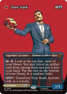■ボーダーレス■《トニー・スターク/Tony Stark》/《インビンシブル・アイアンマン/The Invincible Iron Man》[MSH-BF] 青R