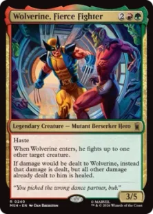 《獰猛な戦士、ウルヴァリン/Wolverine, Fierce Fighter》[MSH] 金R