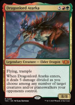 《龍王アタルカ/Dragonlord Atarka》[TDC] 金R