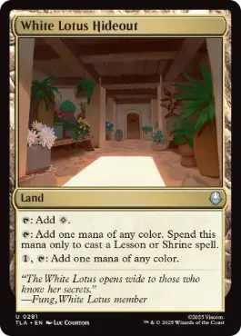 《白蓮会の隠れ家/White Lotus Hideout》[TLA] 土地U