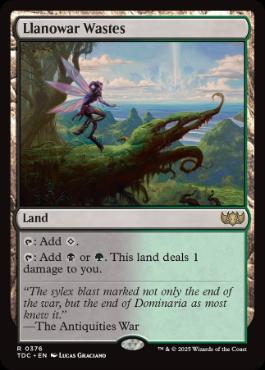 《ラノワールの荒原/Llanowar Wastes》[TDC] 土地R