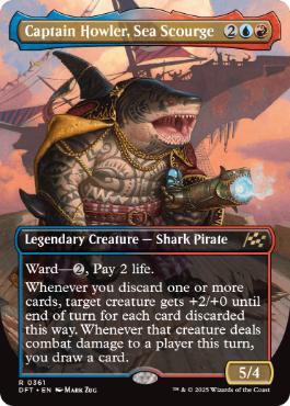 ■ボーダーレス■《海の災い魔、ハウラー船長/Captain Howler, Sea Scourge》[DFT-BF] 金R