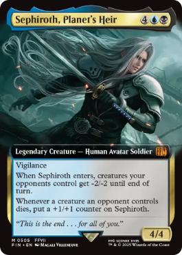 ■拡張アート■《星の継承者、セフィロス/Sephiroth, Planet's Heir》[FIN-BF] 金R