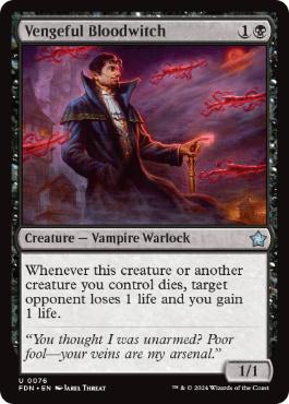 《復讐に燃えた血術師/Vengeful Bloodwitch》[FDN] 黒U