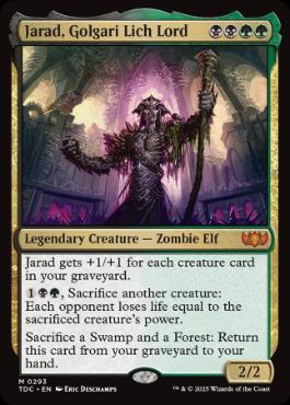 《ゴルガリの死者の王、ジャラド/Jarad, Golgari Lich Lord》[TDC] 金R