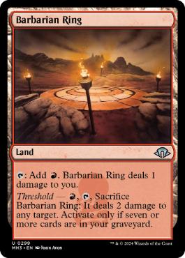 《蛮族のリング/Barbarian Ring》[MH3] 土地U
