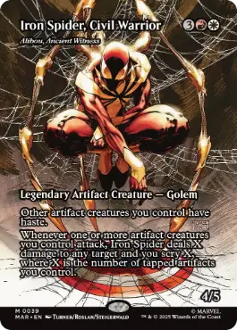 ■ボーダーレス■《シビル・ウォリアー、アイアン・スパイダー/Iron Spider, Civil Warrior》//《古代の証人、アリボー/Alibou, Ancient Witness》[MAR] 金