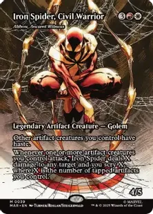 ■ボーダーレス■《シビル・ウォリアー、アイアン・スパイダー/Iron Spider, Civil Warrior》//《古代の証人、アリボー/Alibou, Ancient Witness》[MAR] 金