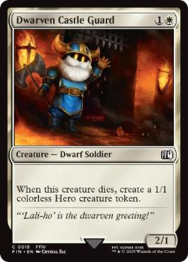 《ドワーフの城守/Dwarven Castle Guard》[FIN] 白C