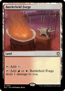 《戦場の鍛冶場/Battlefield Forge》[BLC] 土地R
