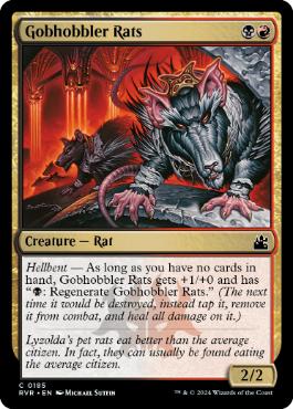 《粘液絡みの鼠/Gobhobbler Rats》[RVR] 金C