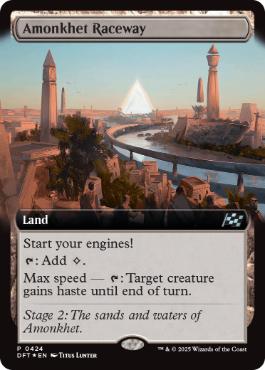 ■拡張アート■《アモンケット・サーキット/Amonkhet Raceway》(Finish Line Bundleプロモ)[DFT-P] 土地
