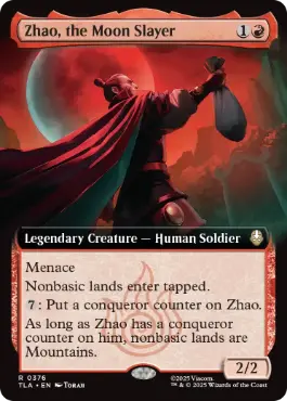 ■拡張アート■《月殺し、ジャオ/Zhao, the Moon Slayer》[TLA-BF] 赤R