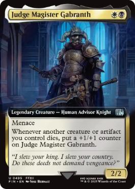 ■拡張アート■《ジャッジマスター、ガブラス/Judge Magister Gabranth》[FIN-BF] 金U