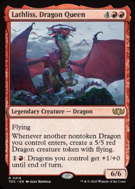 《ドラゴンの女王、ラスリス/Lathliss, Dragon Queen》[TDC] 赤R