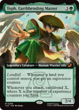 ■拡張アート■《土の技の達人、トフ/Toph, Earthbending Master》[TLE] 緑R