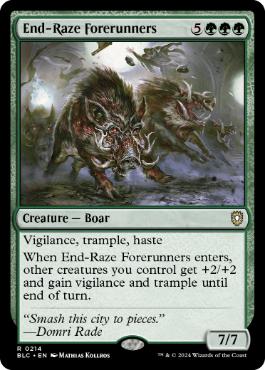 《終末の祟りの先陣/End-Raze Forerunners》[BLC] 緑R