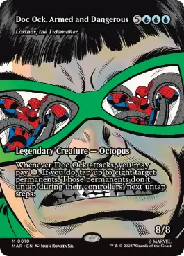 ■ボーダーレス■《危険なアーム持ち、ドク・オック/Doc Ock, Armed and Dangerous》//《潮汐を作るもの、ロートス/Lorthos, the Tidemaker》[MAR] 青