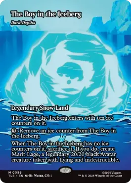 ■ボーダーレス■《氷に閉じ込められた少年/The Boy in the Iceberg》//《暗黒の深部/Dark Depths》[TLE] 土地R