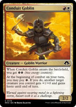 《電達ゴブリン/Conduit Goblin》[MH3] 金C