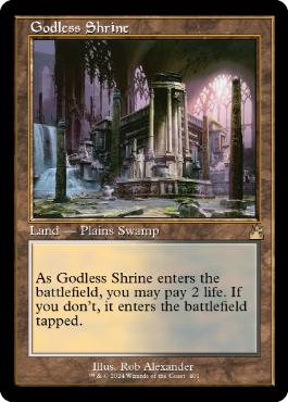■旧枠■《神無き祭殿/Godless Shrine》[RVR] 土地R