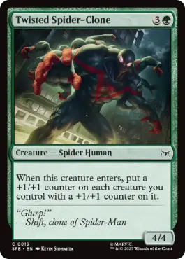 《いびつなスパイダークローン/Twisted Spider-Clone》[SPE] 緑C