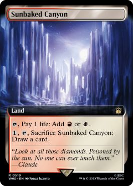 ■拡張アート■《灼陽大峡谷/Sunbaked Canyon》[WHO-BF] 土地R