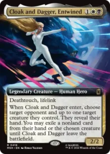 ■拡張アート■《絡み合う絆、クロークとダガー/Cloak and Dagger, Entwined》[MSH-BF] 金R