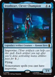 《才気煥発な勇士、アイアンハート/Ironheart, Clever Champion》[MSH] 青R
