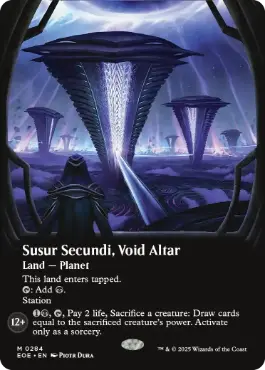 ■ボーダーレス■《ヴォイドの祭壇、ススール・セクンディ/Susur Secundi, Void Altar》[EOE-BF] 土地R