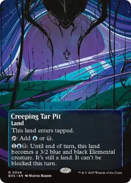 (054)■ボーダーレス■《忍び寄るタール坑/Creeping Tar Pit》[EOS] 土地R