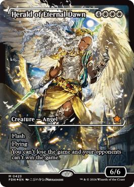 ■ショーケース■《永遠曙光の伝令/Herald of Eternal Dawn》[FDN-BF] 白R