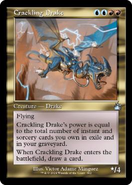 ■旧枠■《弾けるドレイク/Crackling Drake》[RVR] 金U