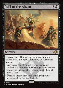 《アブザンの意志/Will of the Abzan》[TDC] 黒R
