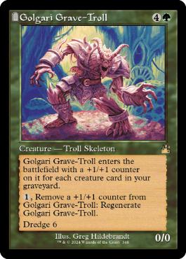 ■旧枠■《ゴルガリの墓トロール/Golgari Grave-Troll》[RVR] 緑R