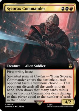 ■拡張アート■《シコラックスの司令官/Sycorax Commander》[WHO-BF] 金R
