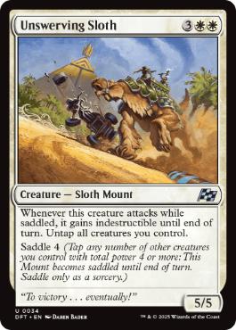 《迂回知らずのナマケモノ/Unswerving Sloth》[DFT] 白U