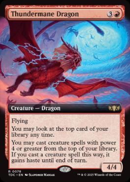 ■拡張アート■《雷たてがみの龍/Thundermane Dragon》[TDC] 赤R