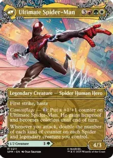 (211)■ボーダーレス■《マイルズ・モラレス/Miles Morales》/《アルティメット・スパイダーマン/Ultimate Spider-Man》[SPM-BF] 緑R