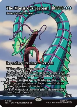 ■ボーダーレス■《大蛇/The Monstrous Serpent》//《星界の大蛇、コーマ/Koma, Cosmos Serpent》[TLE] 金R