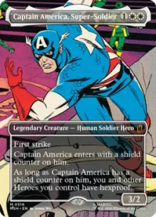 ■ボーダーレス■《スーパーソルジャー、キャプテン・アメリカ/Captain America, Super-Soldier》[MSH-BF] 白R
