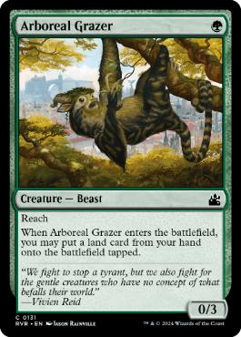 《樹上の草食獣/Arboreal Grazer》[RVR] 緑C