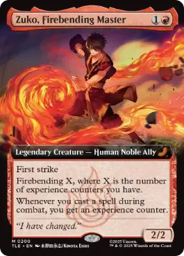 ■拡張アート■《火の技の達人、ズーコ/Zuko, Firebending Master》[TLE] 赤R